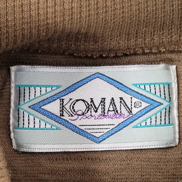 Vintage 90s Korman MOD Cable Sweater Medium 20x23 Crop Taupe - Picture 9 of 14